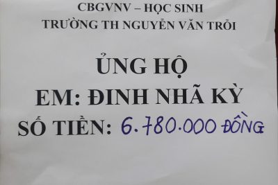 Trường Tiểu học Nguyễn Văn Trỗi – Nơi lan tỏa yêu thương, lá lành đùm lá rách, nghĩa cử cao đẹp.
